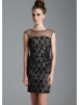 Illusion Neck Black Lace Fashion Mini Cocktail Dress